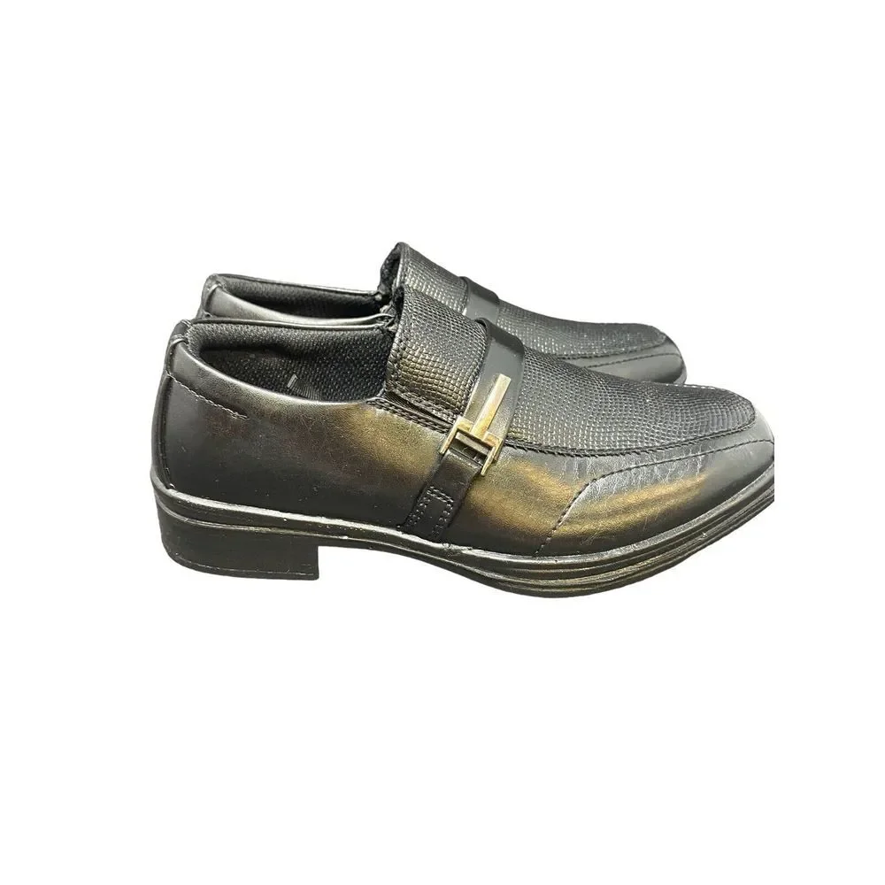 Deer Stags Kid's 1-M Bold Slip On Dress‎ Shoes Comfort Loafer Oxfords Black NEW